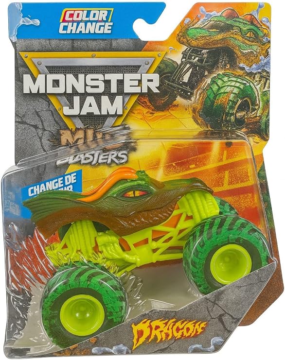 Monster Jam Dragon Color Change Monster Truck – 1:64 Scale, Mud Blasters Series 02