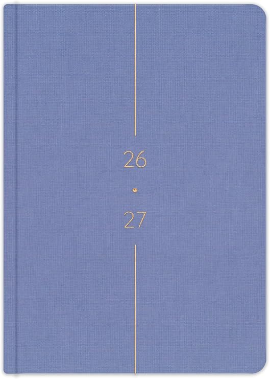 Matt Notebook 2026-2027 A5 Keten Akademik Ajanda 15x21 cm - 17 Aylık Lila