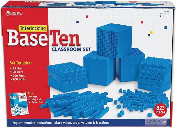 Learning Resources Base Ten Interlocking Plastic Rods Class Set
