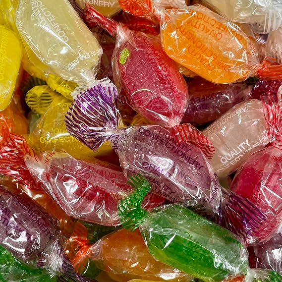 Fruit Drops Sweets 500g Bag Resealable Pouch Hard Boiled Sweets Individually Wrapped Candy