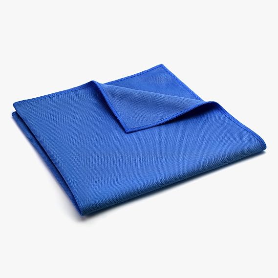 Silva Ultrafiber Premium Tekli Cam Bezi 40x40 cm - Mikrofiber Cam Silme Bezi, Hav ve İz Bırakmaz, Deterjansız Sadece Suyla Temizlik, Ayna Ekran Çelik ve Oto Camı İçin, Mavi