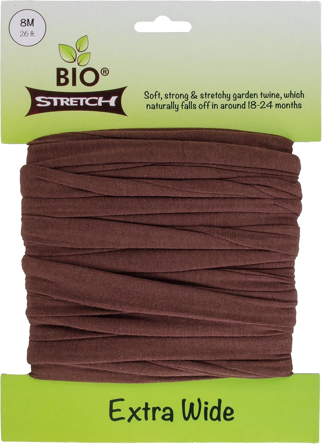 Bio-stretch Extra Wide Garden Plant Ties for Large Plants & Young Trees - Soft, Strong & Stretchy Cut-to-Length Garden Tape (8M / 26 ft)