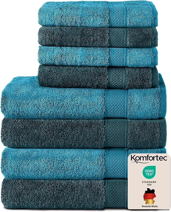 Komfortec 8 Piece Towel Set