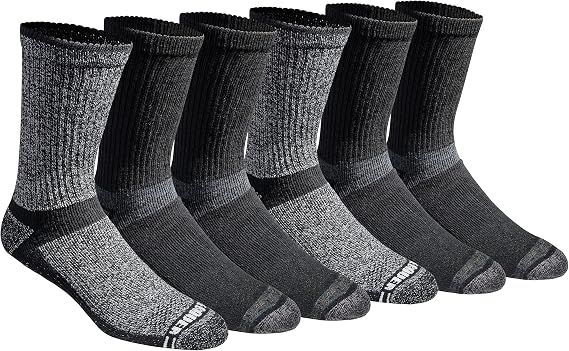 Eddie Bauer Men's Dura Dri Moisture Control 6-pair Crew Socks SOCKS (pack of 6)