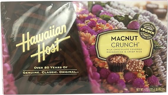 Hawaiian Host Macadamia Nuts MacNut Crunch 6 oz. Box