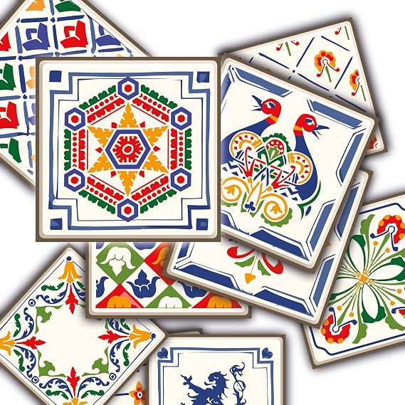 Tink Kendinden Yapışkanlı Oyun Desenli Pvc Karo, Yapışkanlı Fayans Kaplama, Fayans Çıkartması, Zemin Duvar Karosu 20x20 cm (6 Adet/0,24 m2)