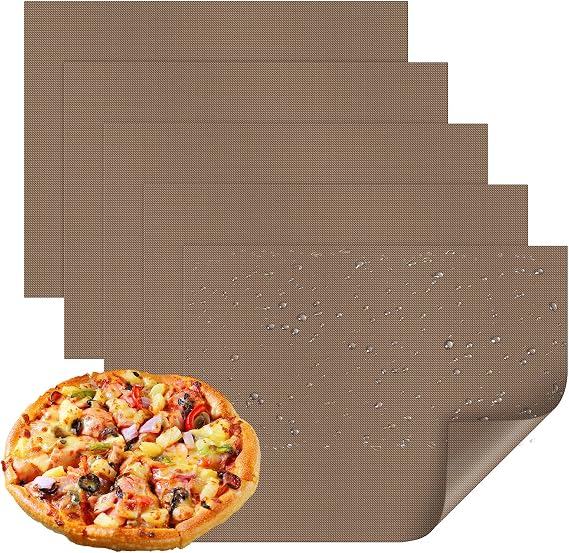5 Pack Reusable Baking Mats Thick Oven Mats Easy Clean Non Stick Oven Liner 16x12 Inch