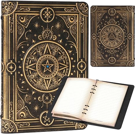 Magic Refillable Notebook Journal Binder for DND: A5 Story Forge 400 Pages (200 Sheets) with Worn Ancient Magic Design for DND or Fantasy Enthusiasts - Perfect for Dungeons and Dragons (D&D)