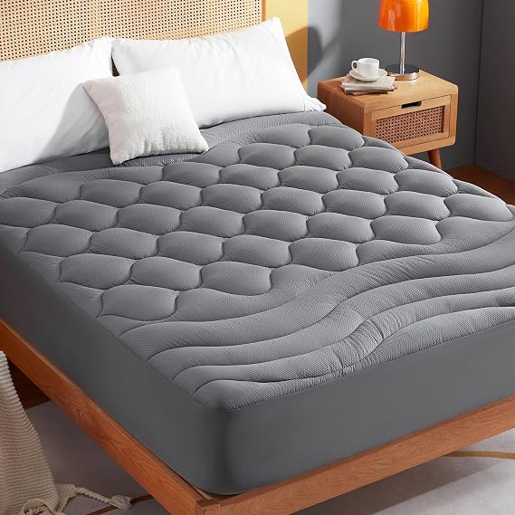 Sonive Mattress Topper 180 x 200 cm, Grey 38cm Deep,OEKO-TEX