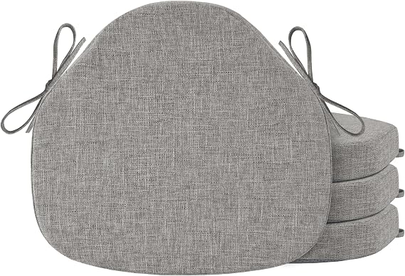 OVOV Chair Cushions for Dining Chairs Set of 4 Light Grey 42x39.5 cm