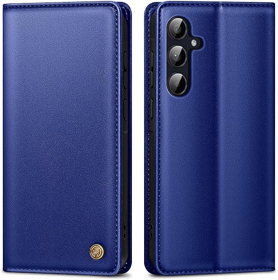 Mobile Phone Case for Samsung Galaxy A55 Case Premium Leather Protective Case for Samsung A55 Case Wallet Card Slot Stand Function Flip Case for Galaxy A55 5G Foldable Royal Blue