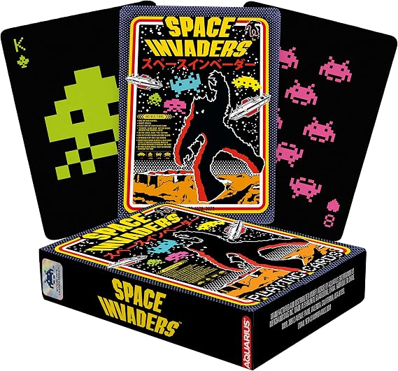 Aquarius Space Invaders Playing Cards – Space Invaders Themed Deck of Cards for Your Favorite Card Games - Officially Licensed Space Invaders Merchandise & Collectibles