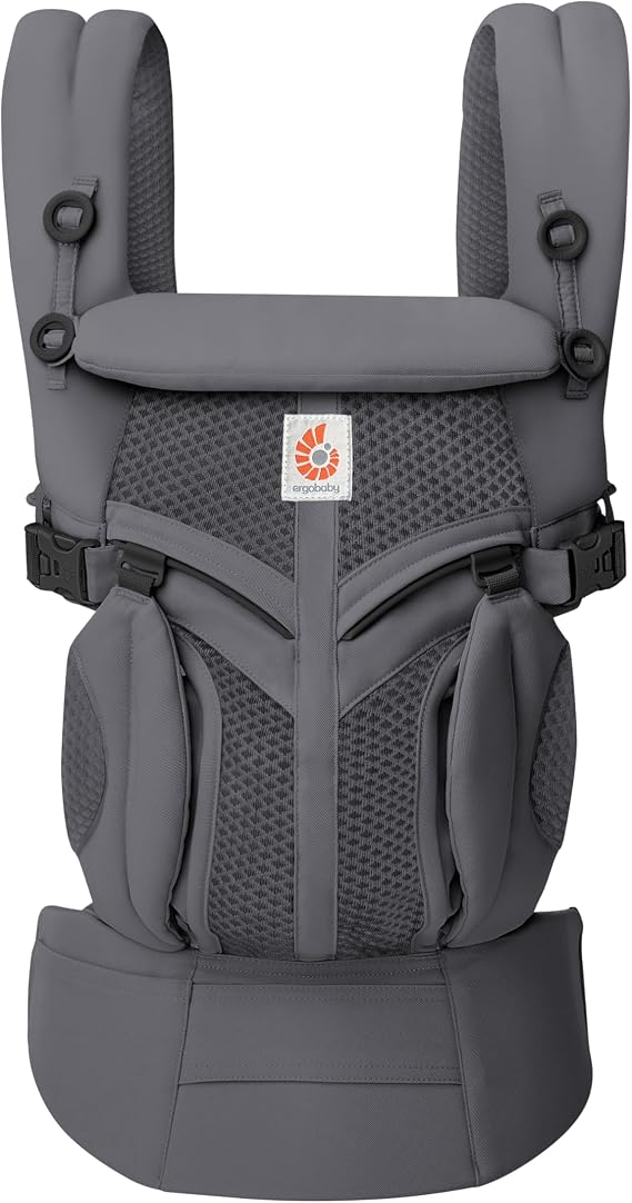Ergobaby Yenidoğandan Yürümeye Başlayan Çocuklara Bebek Taşıyıcı, Ergonomik 4 Pozisyonlu Omni Klasik Mesh, Bebek Taşıyıcı Arka Ön Sırt Çantası, Kömür Grisi