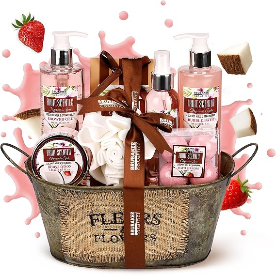 BRUBAKER Cosmetics Bath Kit "Strawberry-Coconut" - Coconut and Strawberry
