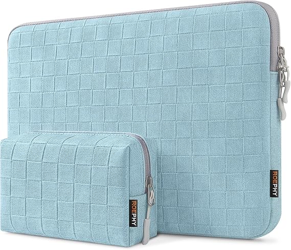 14 Inch Laptop Sleeve Case,Water-Resistant Laptop Protective Carry Case with Accessory Pocket for MacBook Air 15/Chromebook/Lenovo IdeaPad ThinkPad/HP Pavilion Stream/Dell/MSI, Blue