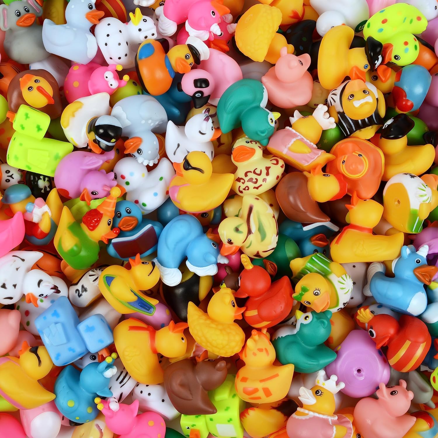 48 Pack Rubber Ducks in Bulk,Assorted 2 Inch Cute Rubber Duck Toys in 48 Varieties for Kids Pool Activity,Mini Floater Duck for Baby Shower,Baby Bath Accessories