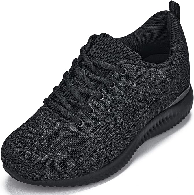 CALTO Men's Invisible Height Increasing Elevator Shoes - Ultra Lightweight Sporty Sneakers - 2.6 Inches Taller