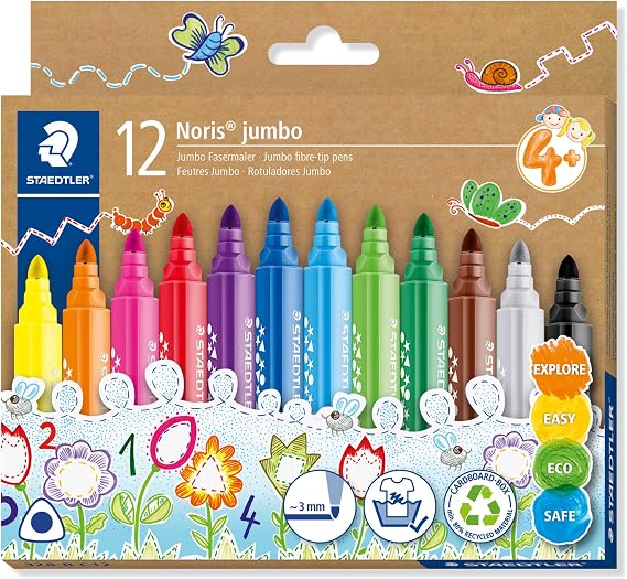 Staedtler 328-B C12 Noris Jumbo Üçgen Keçeli Kalem 3mm