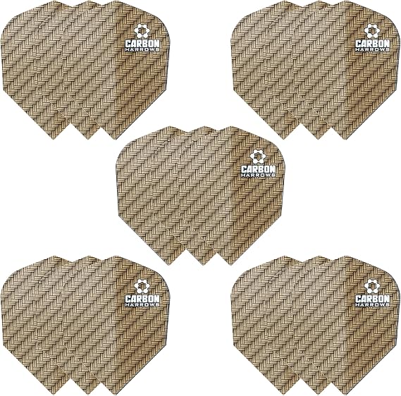 Harrows CARBON FLIGHTS | Set of x5 Premium Extra Strong Dart Flight Bag (15 Flights)