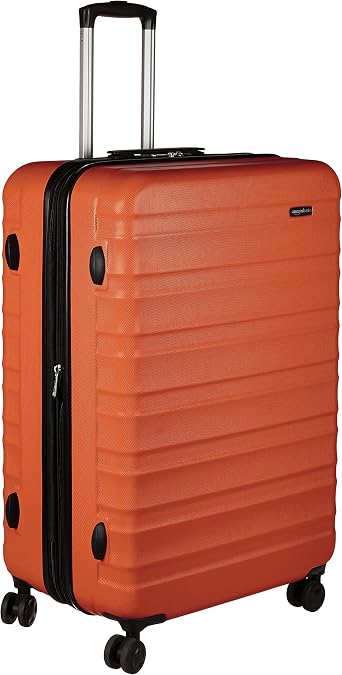 Amazon Basics Suitcase, Hard Shell Type, Double-Casters, orange