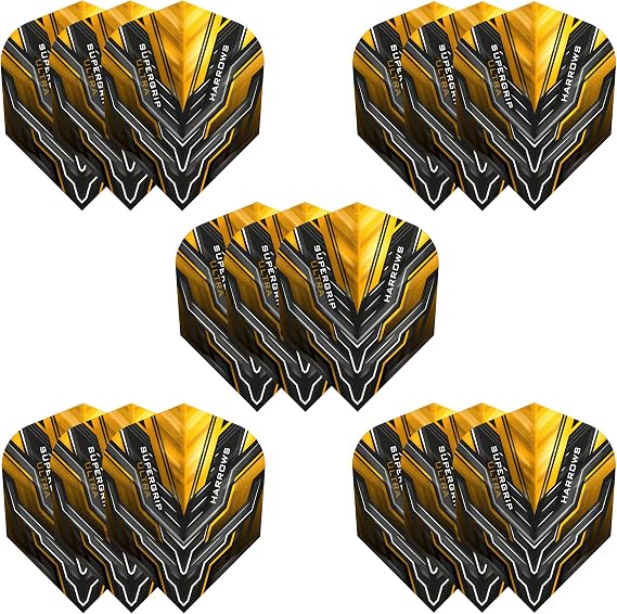 Harrows SUPERGRIP ULTRA FLIGHTS| Set of x5 Premium Extra Strong Dart Flight Bag (15 Flights)