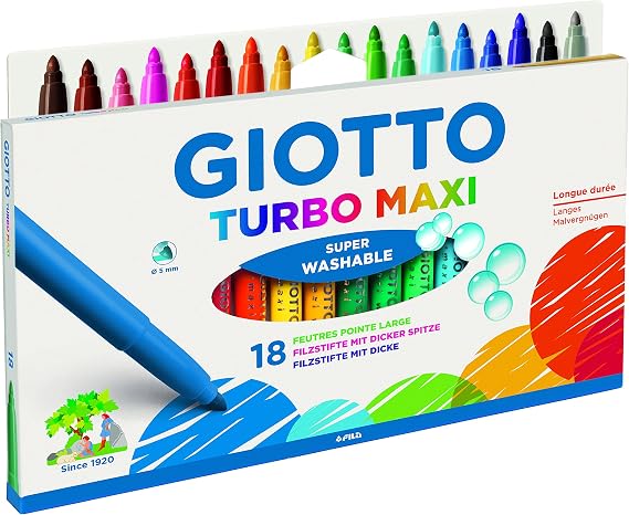 Giotto Turbo Maxi 0765 Felt Tip Pens – Assorted