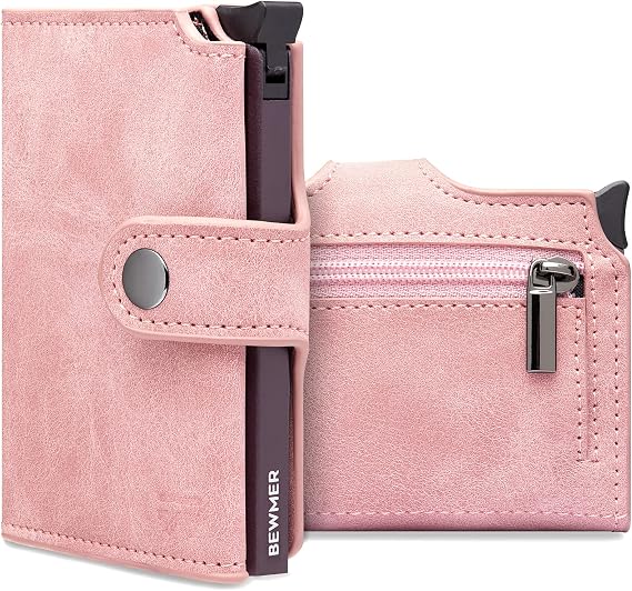 BEWMER Premium Credit Card Holder | Slim Wallet for Men and Women with RFID Anti-cloning Protection | Card Holder and Money with Wallet