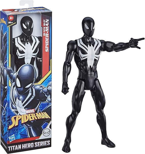 Marvel E73295L2 Spider-Man: Titan Hero Series Black Suit Spider-Man, 30 cm Superhero Action Figure