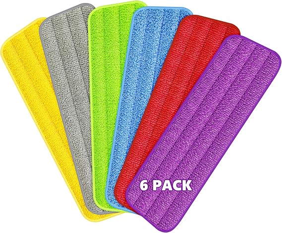 MEXERRIS 6 Microfibre Mop Pads Refills, 39 x 13 cm