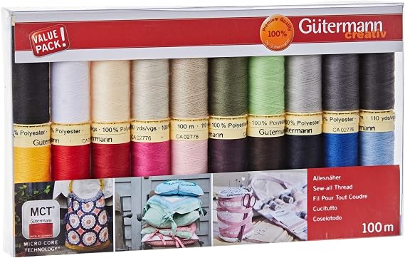 Gutermann Sewing Thread Set Basic Colours 20 Colours 100 m