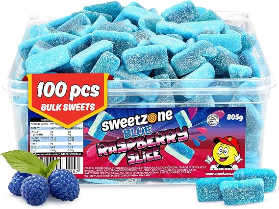 Sweetzone Sour Blue Raspberry Slices 800g