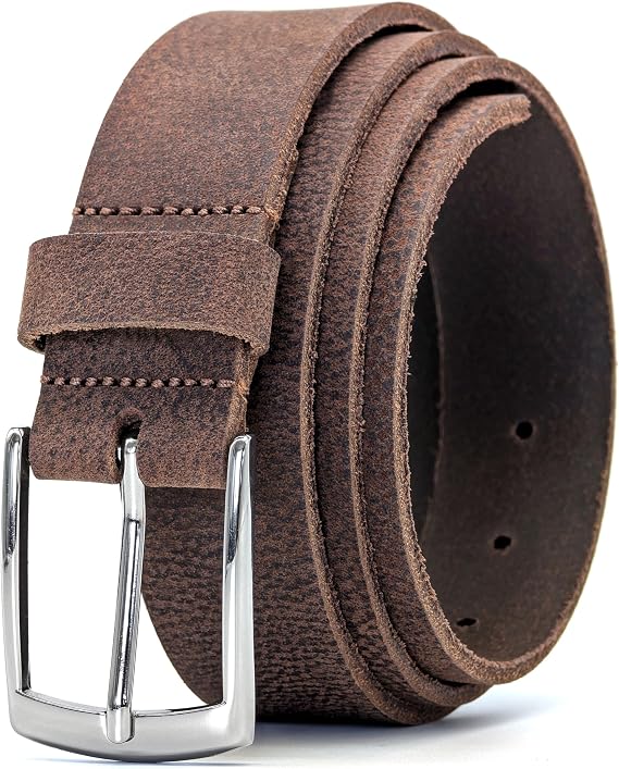 Ashford Ridge Made in England 35mm Full Grain Leather Belt with Classic Silver Buckle