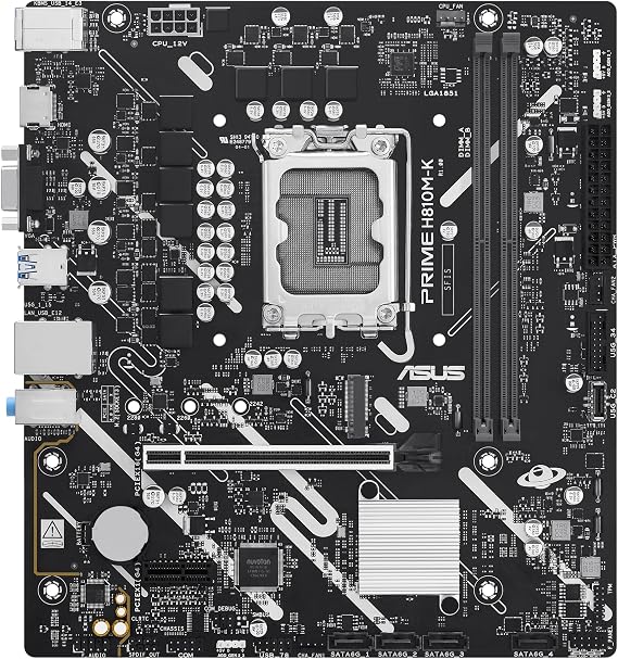 ASUS PRIME H810M-K Intel H810 Soket 1851 DDR5 6400MHz mATX Gaming (Oyuncu) Anakart