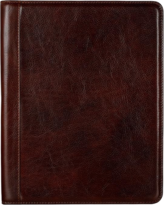 Time Resistance Leather Portfolio – Tablet size Leather Document Case – Small Briefcase