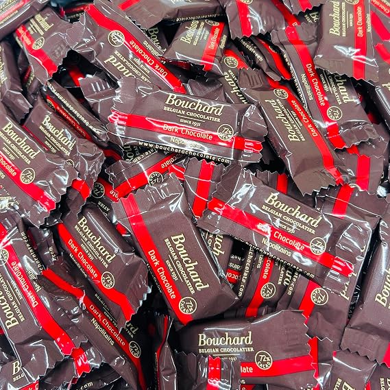 Bouchard Dark Cocoa 72% 14.1 oz 400 g, Approx. 62 Sheets, Chocolate, Individually Packaged, Commercial Use, Large Capacity