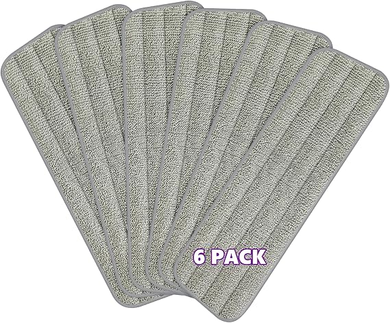 MEXERRIS 6 Microfibre Mop Pads Refills, 39 x 13 cm