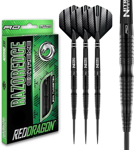 RED DRAGON Darts | Razor Edge Series | 85% Tungsten Darts Set | 20g-33g