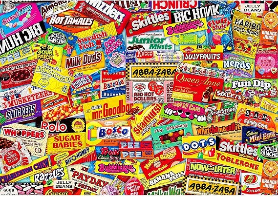 Jigsaw Puzzles for Adults 1000 Piece Puzzles for Adults - Crazy Candy -1000 Piece Jigsaw Puzzles for Adults Kids Jigsaw Puzzle 1000 Challenging Game Toys Gift for Home Wall Decoration (27.6"x 19.7")
