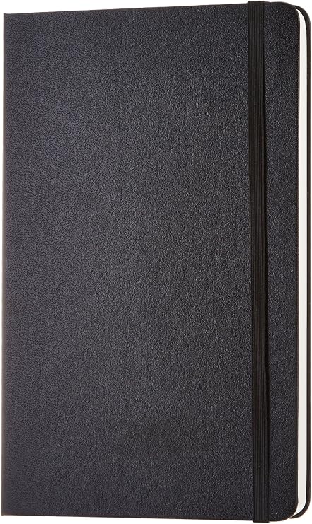 Amazon Basics Classic A5 Notebook Journal Notepad for Office School and Writing and Notes at Home Blank 240 Pages Black