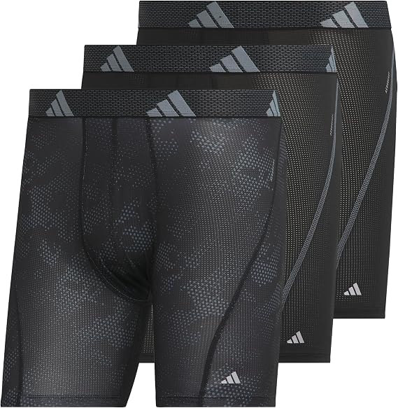 adidas Men's Performance Athletic Mesh Boxer Brief Underwear 3-pack, Moisture Wicking, Sport Comfort Boxer Briefs (pack of 3)