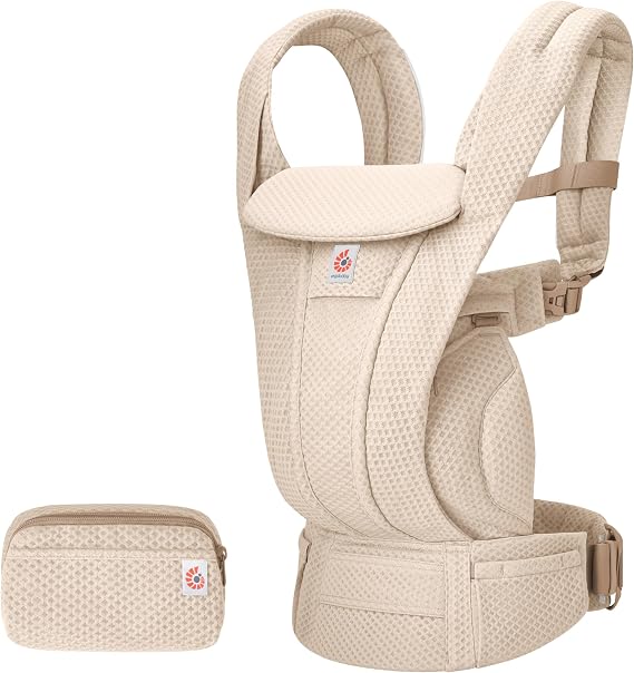 Omni Deluxe Mesh (Natural Beige) , 4 Farklı Taşıma Pozisyonlu Ergonomik Kanguru , 0-4 Yaş Yeni Doğan