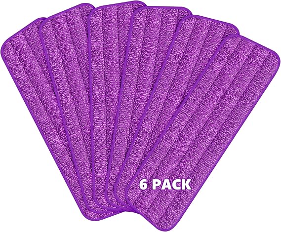MEXERRIS 6 Microfibre Mop Pads Refills, 39 x 13 cm