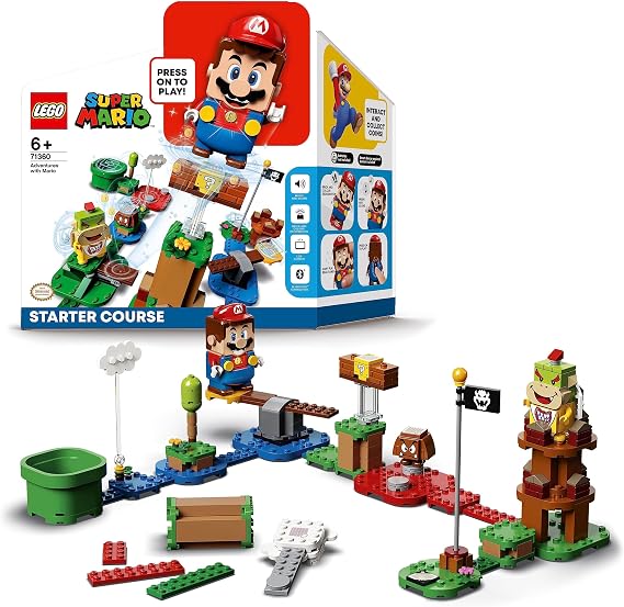 LEGO Super Mario Mario ile Maceraya Başlangıç Seti 71360-6 Yaş ve Üzeri Çocuklar İçin Mario, Bowser Jr. ve Goomba Minifigürleri İçeren Koleksiyonluk Yaratıcı Oyuncak Yapım Seti(231 Parça)