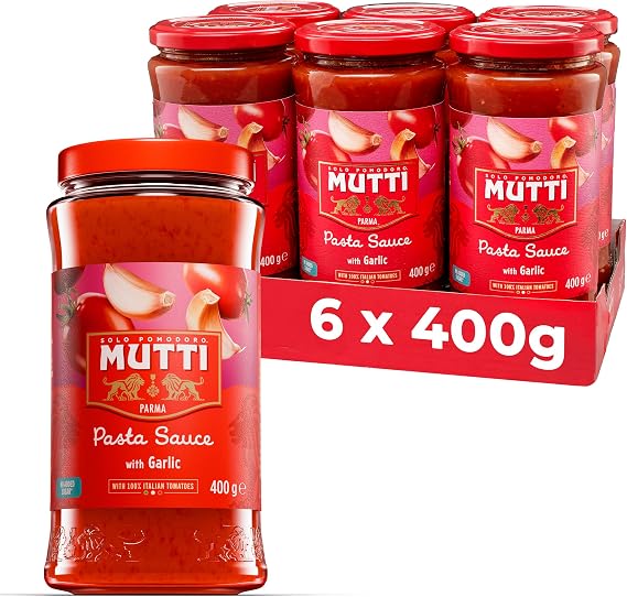 Mutti Tomato & Garlic Pasta Sauce 400g (Pack of 6)