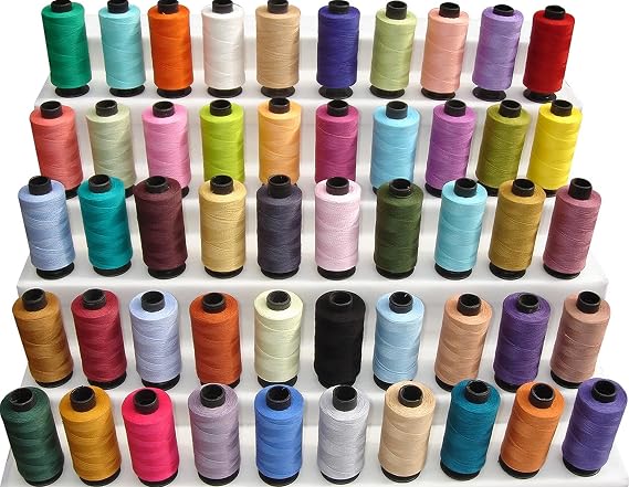 30 Spools All Purpose Threads 350 Yards Each Cotton Sewing Thread for Hand & Machine Stitching Natural Cotton Thread for Tailoring, Quilting, Embroidery & Craft Sewing + 25 bobbins Free See pic 2