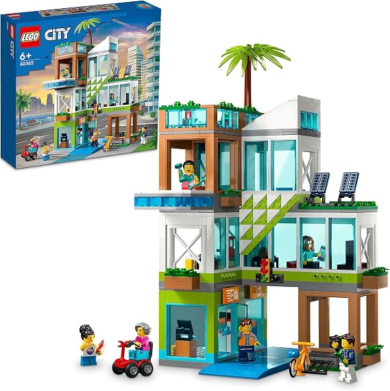 LEGO City Apartman Binası 60365 - 6 Yaş ve Üzeri Çocuklar İçin Birleştirilebilir Oda Modülleri İçeren Yaratıcı Oyuncak Yapım Seti (688 Parça)