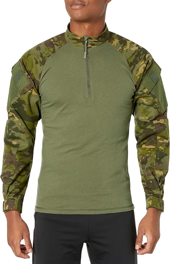 Tru-Spec Men's T.R.U. 1/4 Zip Combat Shirt, Multicam Tropic, 2X-Large Regular