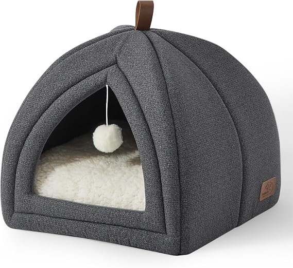 Bedsure Cave Bed Cat Igloo Removable Washable Cushion, 40 x 40 cm