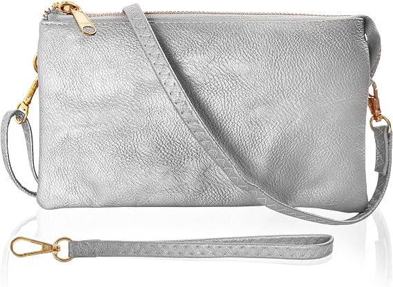 Humble Chic NY ビーガンレザー リストレットパース 女性用 - ショルダーとリストストラップ付きの小さなクラッチパース