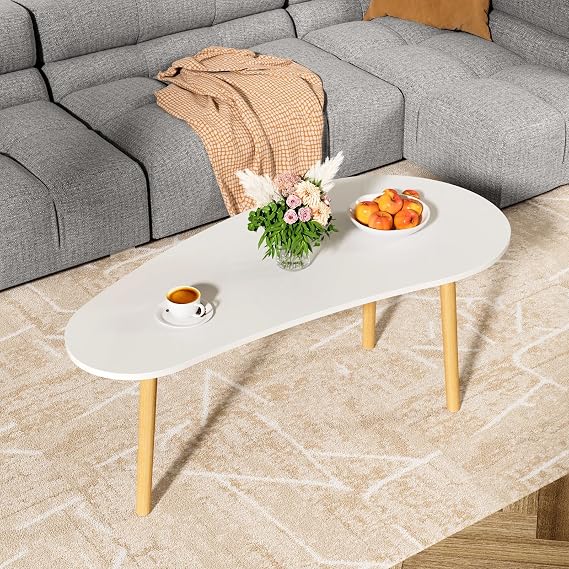 Coffee Table Small Modern Side Table,Mid Century Center Table for Small Space,Sofa End Tables,Tea Tables with Wood Frame for Living Room,Office 120cm